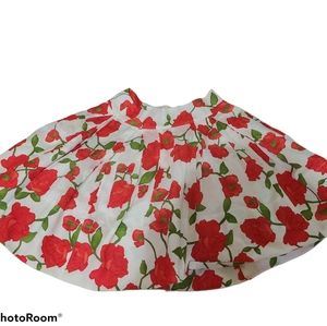 V-Grass white and red floral skirt size 4